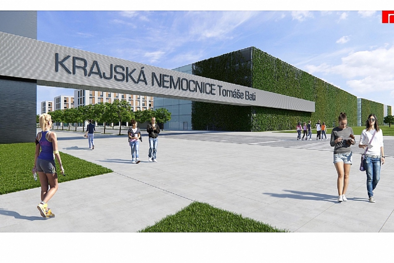 Vizualizace nové nemocnice Tomáše Bati ve Zlíně