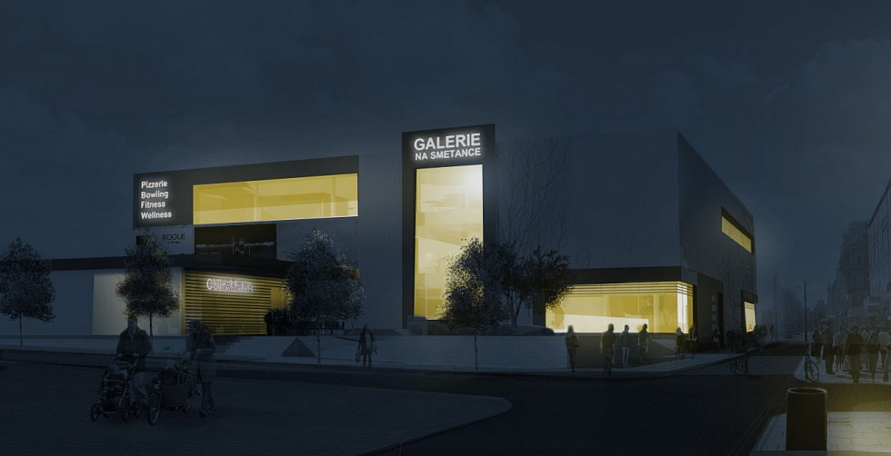Vizualizace nového nákupního centra ve Vsetíně
