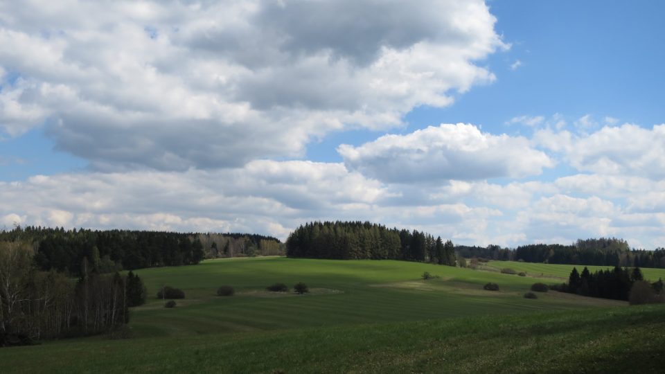 Výhled do krajiny z Volákova kopce