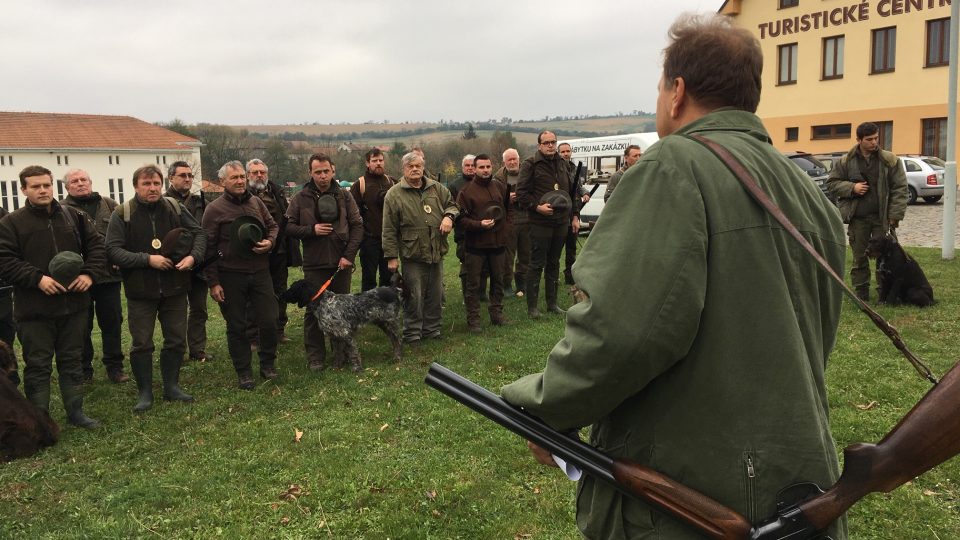 Kontrola myslivců ve Velehradě na Uherskohradišťsku