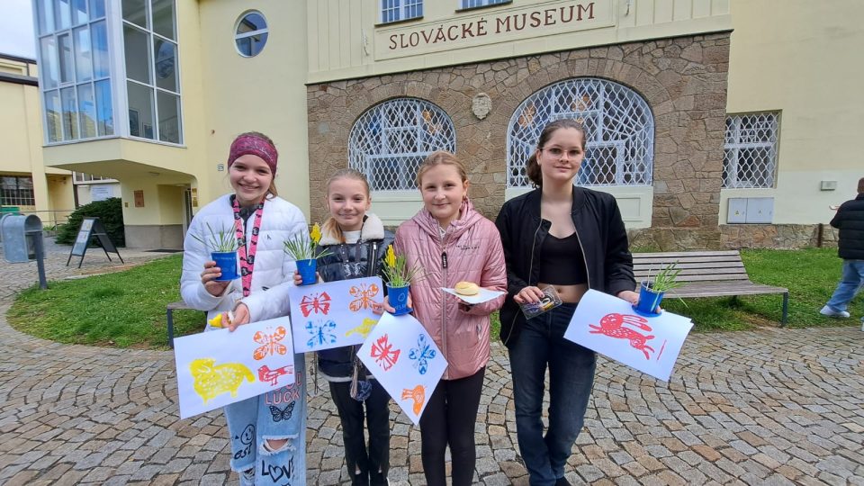 Velikonoce ve Slováckém muzeu v Uherském Hradišti 2024, žáci Základní školy Sportovní