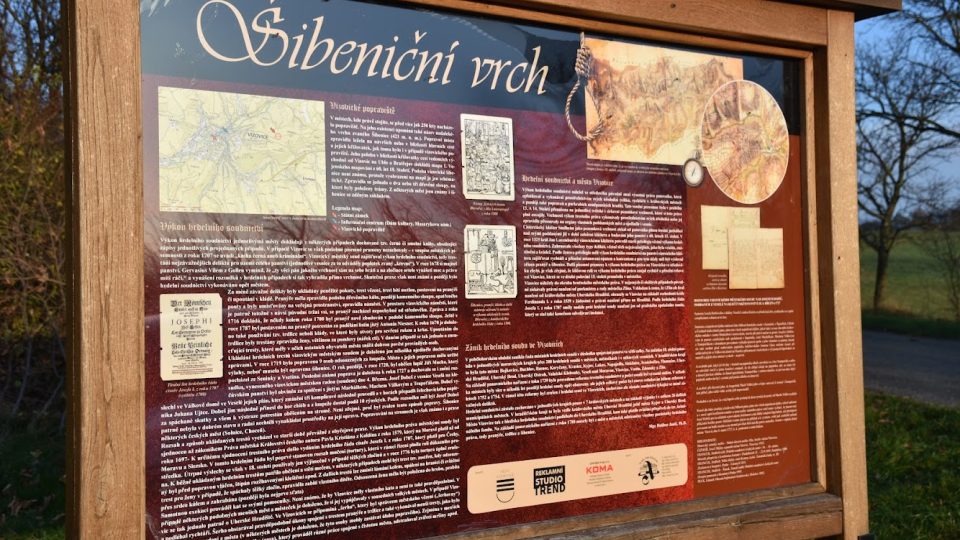 Šibeniční vrch u Vizovic, informační tabule