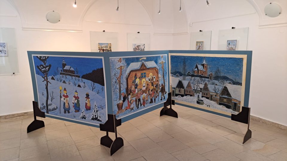 Vánoce s Josefem Ladou, výstava kreseb a betlémů v Uherském Brodě