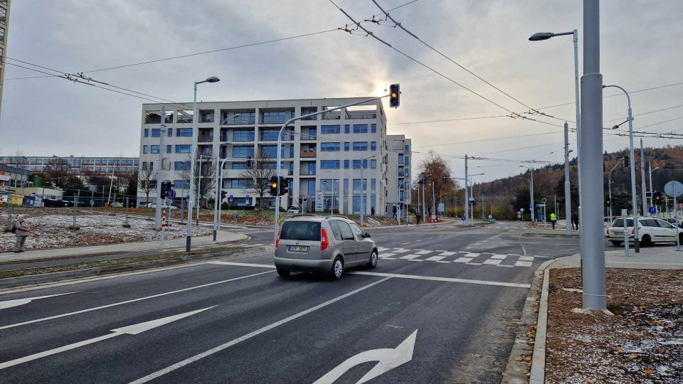Zlín, křižovatka Březnická-Mostní, rekonstrukce 2023