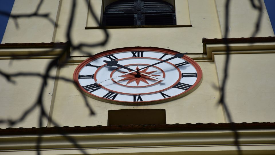Bojkovice, hodiny na kostele sv. Vavřince