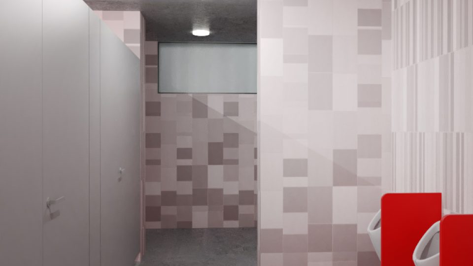 Tržiště Pod Kaštany Zlín - vizualizace WC