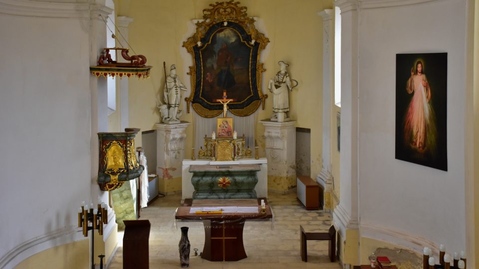 Roštín, kostel svatého Jakuba, interiér