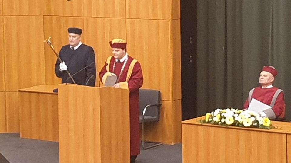 Inaugurace nového rektora Univerzity Tomáše Bati