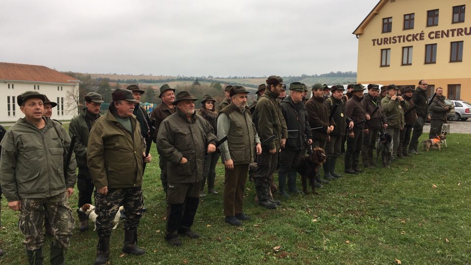 Kontrola myslivců ve Velehradě na Uherskohradišťsku