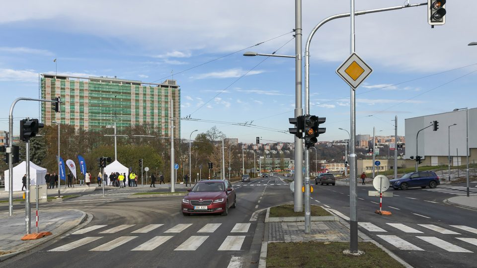 Zlín, křižovatka Březnická-Mostní po rekonstrukci 2023