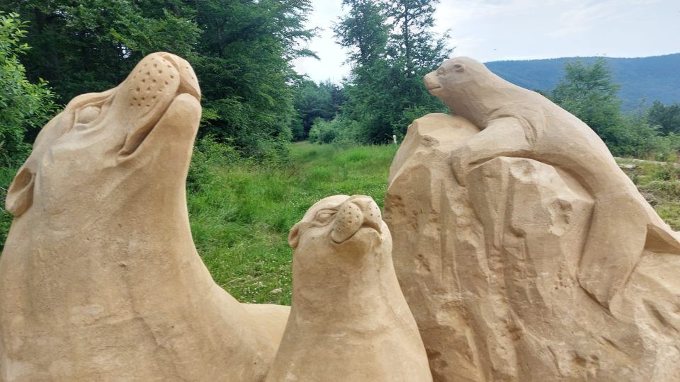 Pustevny, sochy z písku 2024