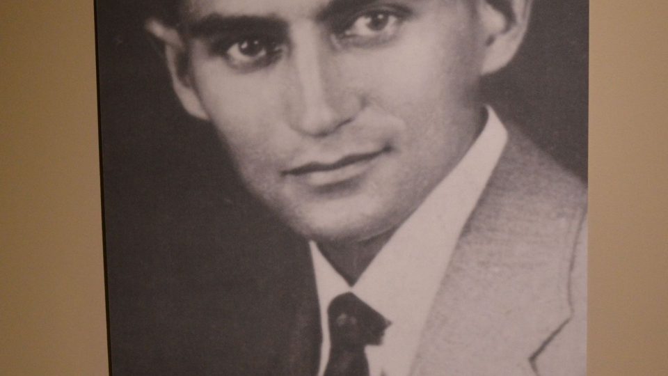 Franz Kafka na fotografii v muzeu