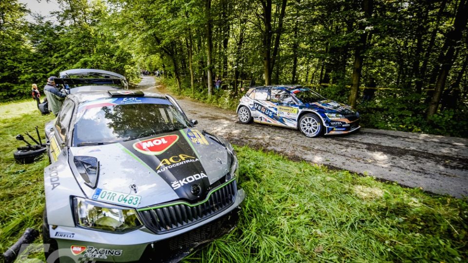 Barum Czech Rally Zlín 2021 - vůz Dominika Stříteského po nehodě