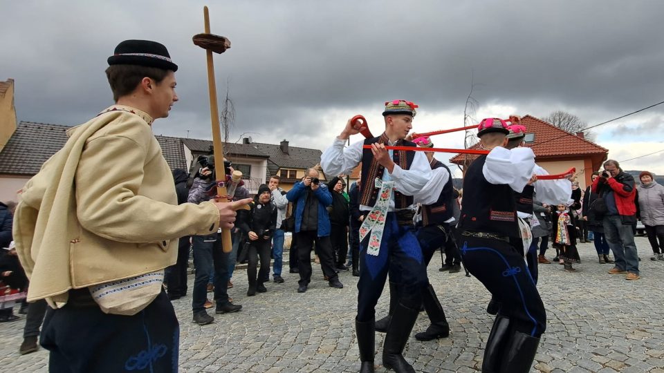Festival masopustních tradic Fašank 2024, Strání, mečové tance