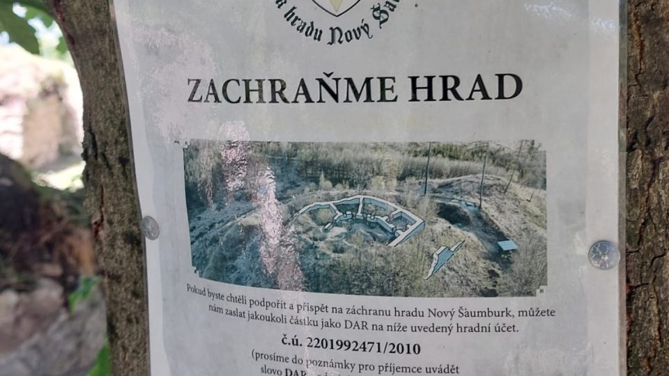 Zřícenina hradu Šaumburk na Kroměřížsku