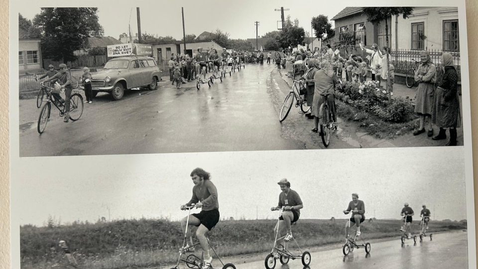 Slavičínské tříkolky, výstava, foto z akce v roce 1974