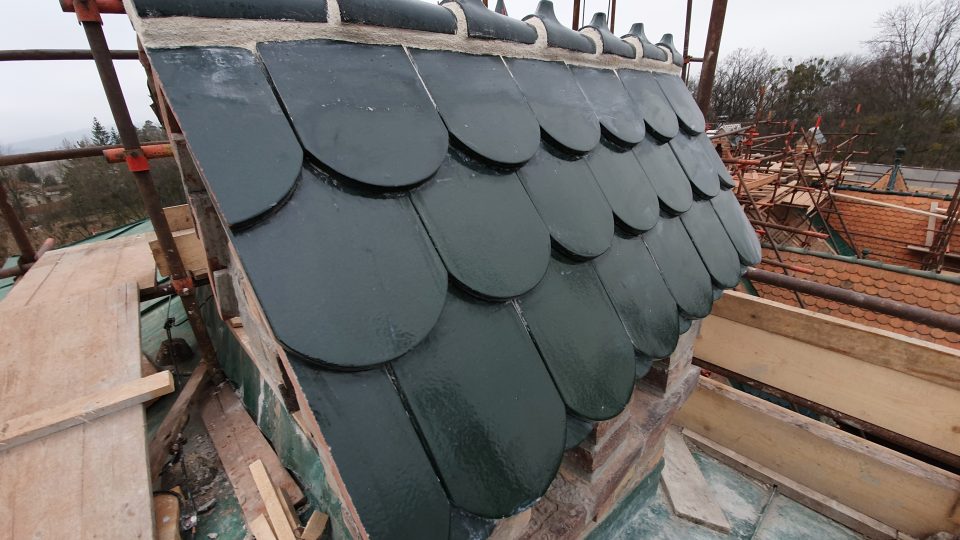 Oprava střechy Zámku Lešná ve Zlíně