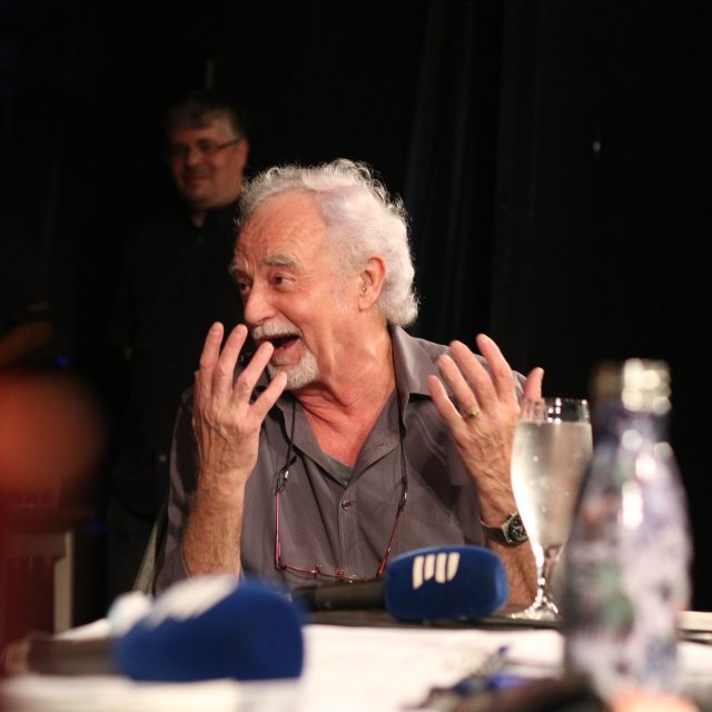 Vysílání Apetýtu z Divadla Bolka Polívky. Na snímku Karel Mišurec | foto: Ludmila Opltová,  Český rozhlas