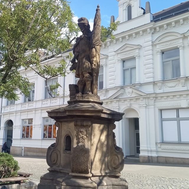 Zlín,  náměstí Míru,  socha sv. Floriána | foto: Markéta Macháčková,  Český rozhlas