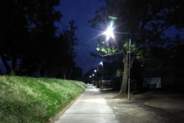 Nové osvětlení v ulici U Moravy | foto:  www.uherske-hradiste.cz
