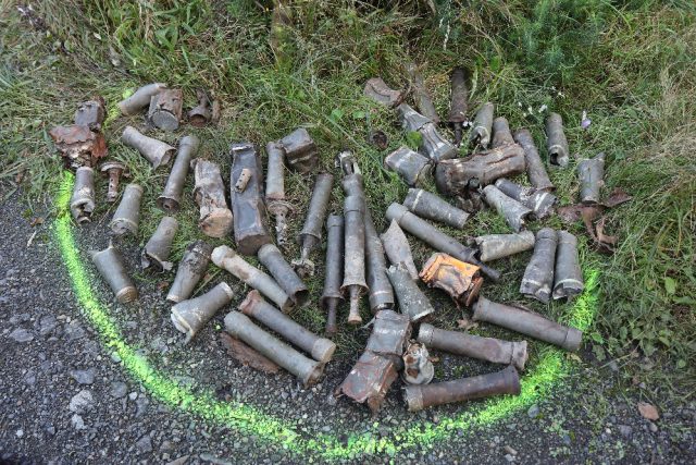 Likvidace nevybuchlé munice ve Vrběticích | foto: Policie České republiky