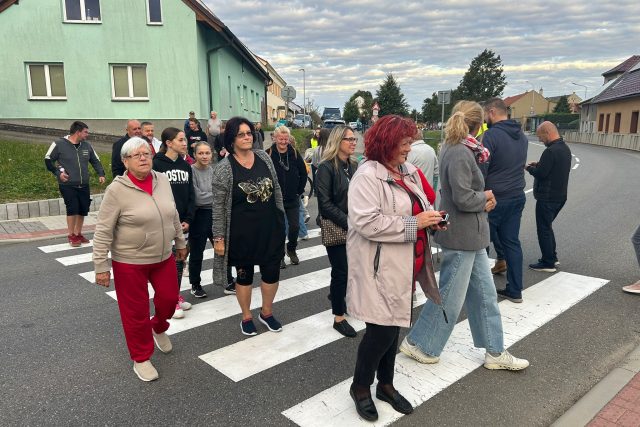 Protest v Martinicích | foto: Leona Nevařilová,  Český rozhlas