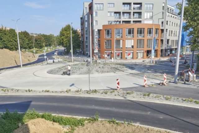 Okružní křižovatka na Vodní ulici ve Zlíně | foto: Statutární město Zlín