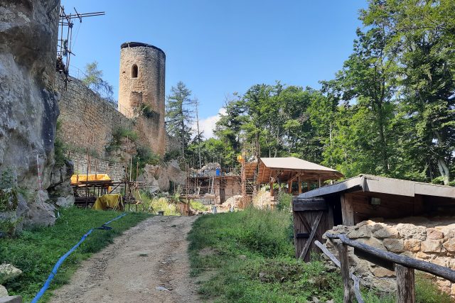 Opravy hradu Cimburk 2021 | foto: Michal Sladký,  Český rozhlas