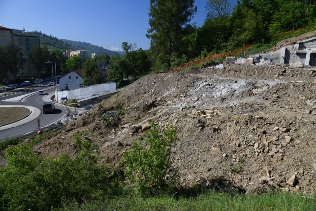 Vsetín,  rampa Mostecká,  výstavba  (květen 2024) | foto: Ředitelství silnic a dálnic ČR