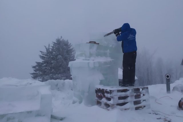 Pustevny - tvorba ledových soch 2021 | foto: Gabriela Hykl,  Český rozhlas