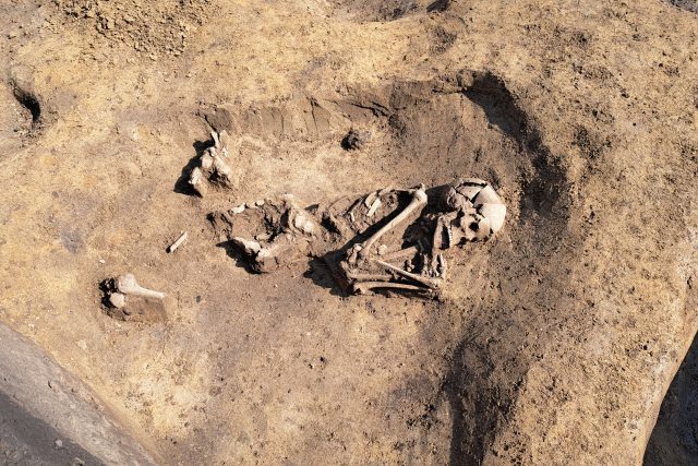 Ostrožská Lhota,  nález 7000 let starých kosterních pozůstatků | foto: Michal Sladký,  Český rozhlas