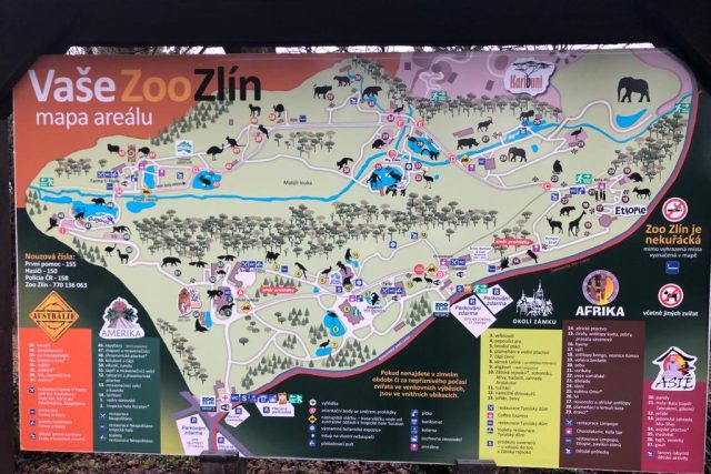 Zoo Zlín - mapa areálu | foto: Růžena Vorlová,  Český rozhlas