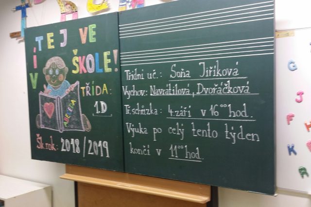 Zahájení školního roku v Kroměříži na základní škole Zachar | foto: Pavel Sedláček