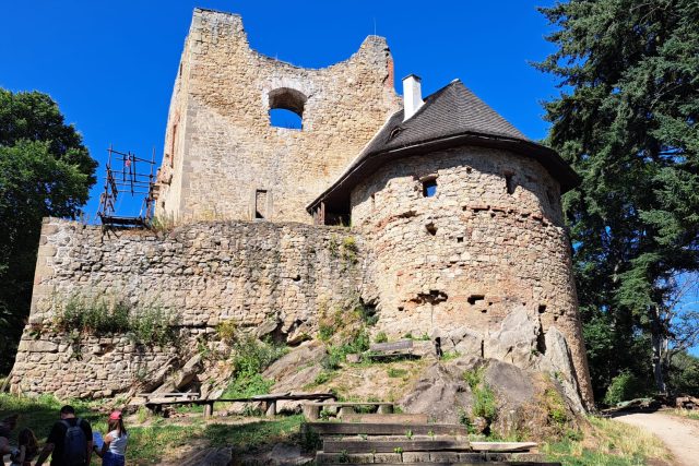 Opravy věže hradu Cimburk 2023 | foto: Michal Sladký,  Český rozhlas