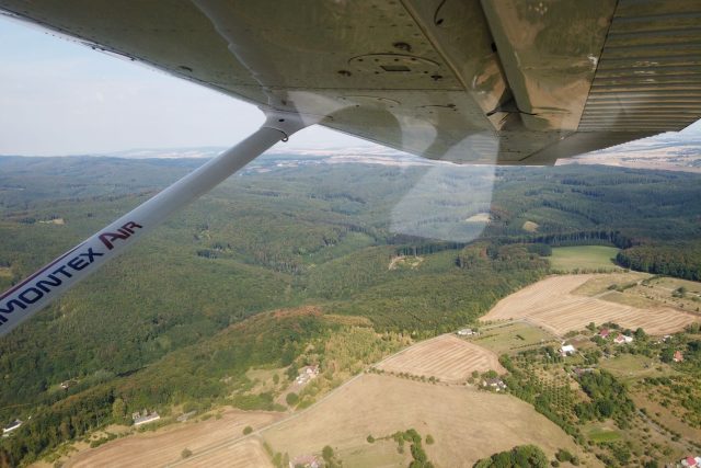 Lesy u Velehradu,  letecký monitoring v červenci 2022 | foto: Arcibiskupské lesy a statky Olomouc