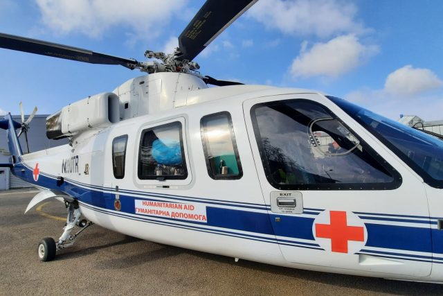Vrtulníky z Kunovic vezou pomoc pro Ukrajince | foto: Michal Sladký,  Český rozhlas
