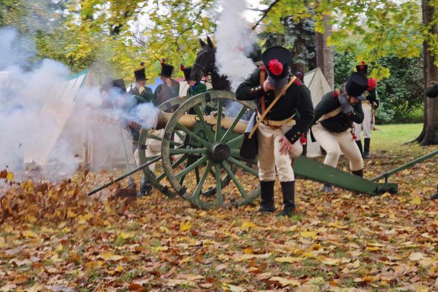 Holešov,  Americký park,  vojenské ležení z dob napoleonských válek,  5. listopadu 2023 | foto: Roman Verner,  Český rozhlas