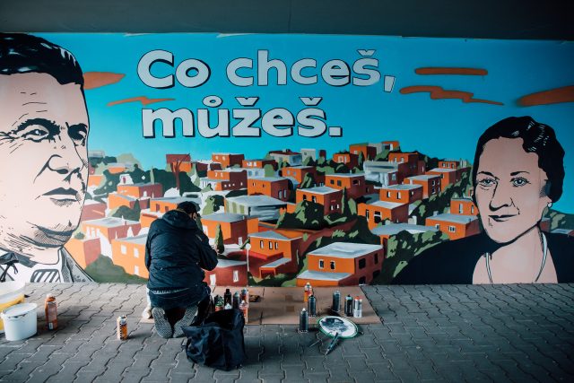 streetart Baťa  (autor díla - Dalibor Vybíral) | foto: Tony Košař,  Nadace Tomáše Baťi