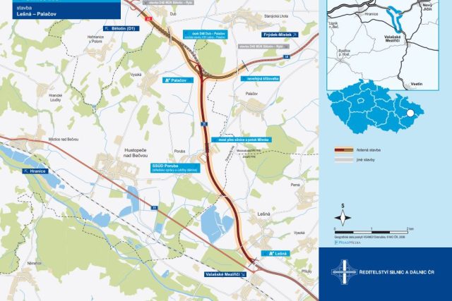 Palačovská spojka,  mapa ŘSD | foto: Ředitelství silnic a dálnic ČR